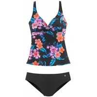 LASCANA Bügel-Tankini Damen Schwarz/Mehrfarbig 38 Cup C