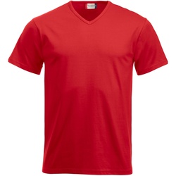 CLIQUE Fashion V-Neck T-Shirt 35 - rot XXL