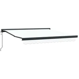 vidaXL Einziehbare Markise 350 x 250 cm weiß