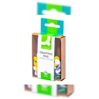 Q-Connect Q-Connect® KF02020 Reißnägel - kunststoffüberzogen, farbig sortiert, 120 Stück