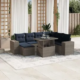 vidaXL Garten-Lounge-Set 8-tlg. grau