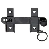 GAH Alberts Alberts 307653 Schlagladen-Überwurf | mit Feststell-Vorrichtung | schwarzer Tauchlack | Größe 120 x 65 mm
