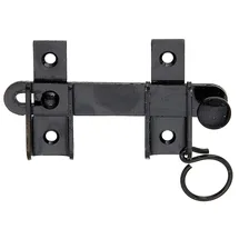 GAH Alberts Alberts 307653 Schlagladen-Überwurf | mit Feststell-Vorrichtung | schwarzer Tauchlack | Größe 120 x 65 mm