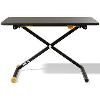 POPTOP Kinderschreibtisch | kinderleicht verstellbar ohne Strom | Größe: 115x65 cm | Farbe: Schwarz | Gestell-Farbe: Schwarz - Art-Nr: PT-DSK-BLK-V2