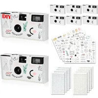 Copkim 8 Pack Einwegkamera für Hochzeit 35mm Film Einwegkamera mit Blitz Einwegkamera Weiß DIY Einmalkamera für Hochzeitstag, Reisen, Camp, Partyzubehör