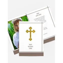 Danksagung zur Kommunion selbst gestalten mit Spruch und Fotos im Onlinedesigner bei Meine-Kartenmanufaktur.de