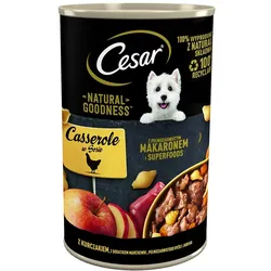 CESAR 400 g Hundenassfutter in Sauce mit Huhn, Karotten, Vollkornnudeln und Apfel