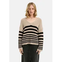 Smith & Soul Strickpullover mit V-Ausschnitt, Beige, L