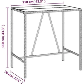 vidaXL Gartenbar-Set 5-tlg. Grau