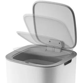 Proregal Moderner Quadratischer Abfalleimer 30 l Weiß