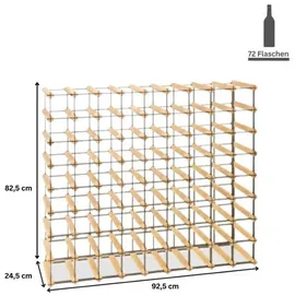 Proregal Weinregal 82,5 x 92,5 x 24,5 cm Natur
