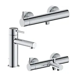 Herzbach SIRO Badarmaturen Set Waschtisch, Wanne, Dusche
