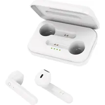 Forever Wireless In-Ear Kopfhörer In-Ear Headset mit aufladbarem Case mit Mikrofon kompatibel mit Smartphone Weiß