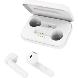 Forever Wireless In-Ear Kopfhörer In-Ear Headset mit aufladbarem Case mit Mikrofon kompatibel mit Smartphone Weiß