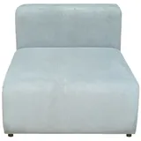 [en.casa] Sofa-Modul Suldal Sitzelement mit Rückenlehne Mittelteil Sessel Sofa-Element Modulares Sofa gepolstert 110 x 83 x 68 cm Cord Couch-Element Hellblau