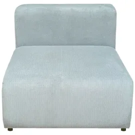 [en.casa] Sofa-Modul Suldal Sitzelement mit Rückenlehne Mittelteil Sessel Sofa-Element Modulares Sofa gepolstert 110 x 83 x 68 cm Cord Couch-Element Hellblau