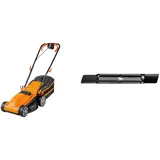 LawnMaster MEB1434M Elektro Rasenmäher 1400W 34cm+ 34cm Ersatzmesser MEB1434M 1400W 34cm Rasenmäher