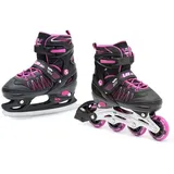 SMJ Sport Kinder Mädchen 2IN1 Inlineskates Schlittschuhe Verstellbar Inliner ABEC7 LEA