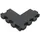 Gum-tech Negatives Eckstück ""Gerade"" für Fallschutzplatten, Schwarz, 6 cm