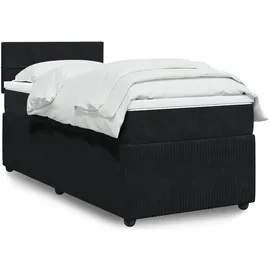 vidaXL Boxspringbett 100 x 200 cm Schwarz