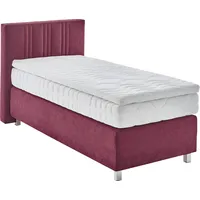Westfalia Schlafkomfort Boxspringbett, rot (bordeaux, rot), B:105cm L:210cm, Bezug: