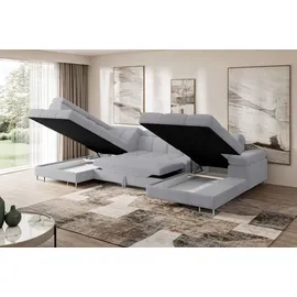 altdecor Ecksofa COMA U Cord 3-Sitzer Grau