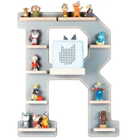 BOARTI Kinderregal Buchstabe R Holz grau