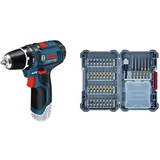 Bosch Professional 12V System Akku Bohrschrauber GSR 12V-15 (ohne Akkus und Ladegerät, im Karton) + 40-tlgs. Bohrer Bit Set (Pick and Click, extra harte Schrauber Bits, mit Universalhalter)