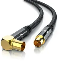 Primewire Antennenkabel gewinkelt mit Braiding - Koaxialkabel - Koax