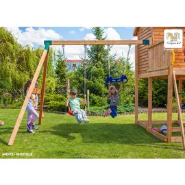 fungoo Spielturm Maxi Set Play Box 1,45 m Teak