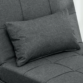 Homcom Schlafsessel 4-in-1 Textil 181 x 43 x 65,5 cm Grau mit Kissen