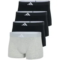adidas Active Flex Cotton Body Boxershorts Schwarz / Grau S 4er Pack