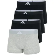 adidas Active Flex Cotton Body Boxershorts Schwarz / Grau S 4er Pack