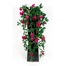 Seidenblumen Roß Rosenranke 62cm Fuchsia ZF Kunstpflanzen Kunstblumen künstliche Pflanzen künstliche Rosen Rosenhänger