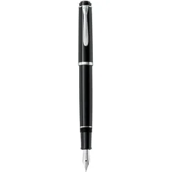 Pelikan Füllhalter Classic P205, Schwarz, Edelstahlfeder F