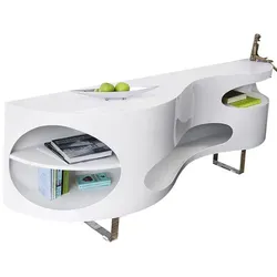 SalesFever Sideboard, weiß, Mitteldichte Faserplatte (MDF)/metall - weiss