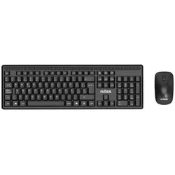 Nilox Spanische kabellose Combo-Tastatur, Schwarz