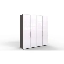Wiemann Falttürenschrank WIEMANN "Loft", weiß (havanna, weiß), B:200cm H:236cm T:58cm, Schränke, Glasfront