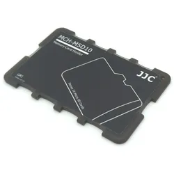 microSD Kartenhalter, 10 Steckplätze, Rückseite nummeriert/beschriftbar, ABS Kunststoff, schwarz