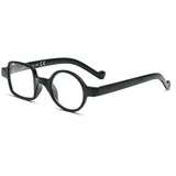 kodilin Runde quadratische Lesebrille Männer Lesebrille Frauen, Anti Hellblau für Computer oder Gaming, Federscharnier, Lesebrille-1.0, 1.5, 2.0, 2.5, 3.0, 3.5 (Schwarz,2.50)