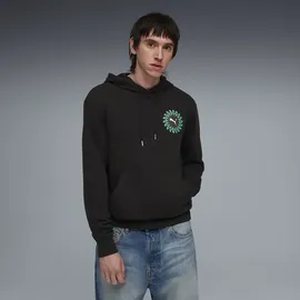 Puma Hoodie "Sunset Drive Hoodie Herren", Herren, Gr. L, schwarz, Obermaterial: 32% Polyester, 68% Baumwolle. Kapuzenfutter: 100% Baumwolle. Rippe: 4% Elasthan, 96% Baumwolle, normal, Sweatshirts Hoodie