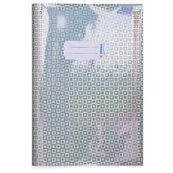 HERMA Heftumschlag Glamour silber Kunststoff DIN A4