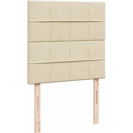 vidaXL Boxspringbett mit Matratze Creme 80x200 cm Stoff
