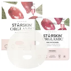 STARSKIN ® OrglamicTM Pink Cactus Mask Glow Masken