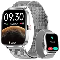 Smartwatch Herren Damen mit Telefonfunktion, 1,85" Fitnessuhr Smart Watch, 100+ Sportmodi Fitness Tracker mit Herzfrequenz/SpO2/Schlaf Monitor Schrittzähler, IP68 Wasserdicht Sportuhr für iOS Android