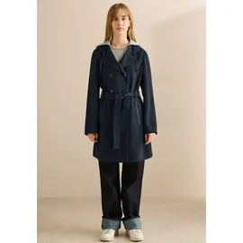 Cecil Trenchcoat mit Kapuze - Blau