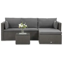 beautysofa SEVILLA Loungeset dunkelgrau