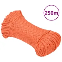 VidaXL Arbeitsseil Orange 3 mm 250 m Polypropylen
