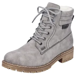 Winterstiefelette RIEKER, Damen, Gr. 40, grau, Lederimitat, klassisch, Schuhe, mit Schaftrandpolsterung