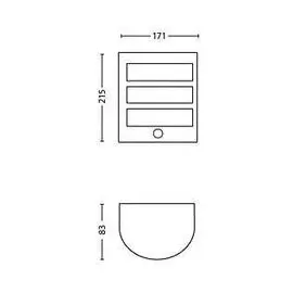 Philips Außenwandleuchte Python edelstahl